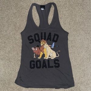 🦁👑 Disney “Squad Goals” Racerback Tank Top, Women’s Size Small, Lion King